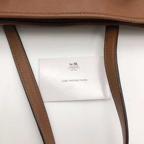 Coach Taylor Alexis Leather Carryall Tote Brown Shoulder Bag Leather Satchel - Picture 3 of 16